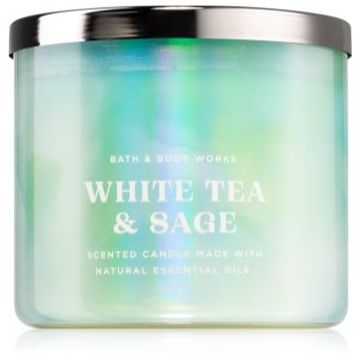 Bath & Body Works White Tea & Sage lumânare parfumată de firma original