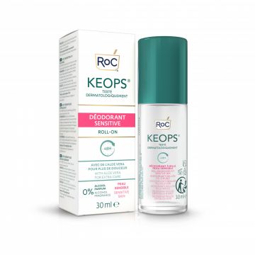 Deodorant roll-on pentru piele sensibila Sensitive Keops Roc, 30 ml (Concentratie: Roll-On, Gramaj: 30 ml) ieftin