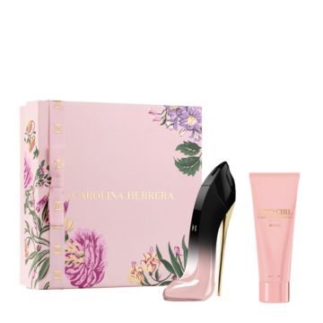 Set cadou Carolina Herrera Good Girl Blush Elixir, Femei, Apa de Parfum, 80 ml + Lotiune de corp, 100 ml de firma original