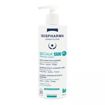 Crema de curatare hranitoare si protectoare, cu efect spumant pentru pielea atopica Secalia ATO Shower cream IsisPharma, 400 ml de firma originala