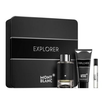 Mont Blanc Explorer, Barbati, Apa de Parfum, 100 ml Apa de Parfum + 100 ml Gel de dus + 7,5 ml Apa de Parfum (Continut set: 100 ml Apa de Parfum + 100 ml Gel de dus + 7,5 ml Apa de Parfum) de firma original