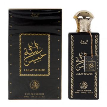 Parfum oriental pentru barbati Lailat Khamis by Al-Fakhr Eau De Parfum, 100 ml