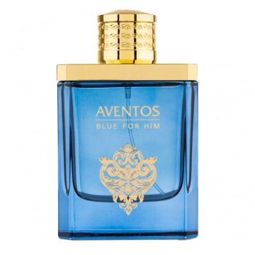 Parfum Aventos Blue For Him, Fragrance World, apa de parfum 100 ml, barbati - inspirat din Green Irish Tweed by Creed