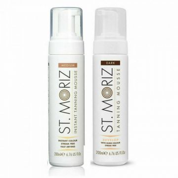 Set 2 spume autobronzante profesionale St Moriz Instant Tanning Mousse ieftina