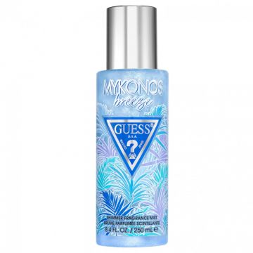 Spray de corp parfumat cu particule stralucitoare, Guess Mykonos Breeze Simmer, Femei, 250 ml ieftin